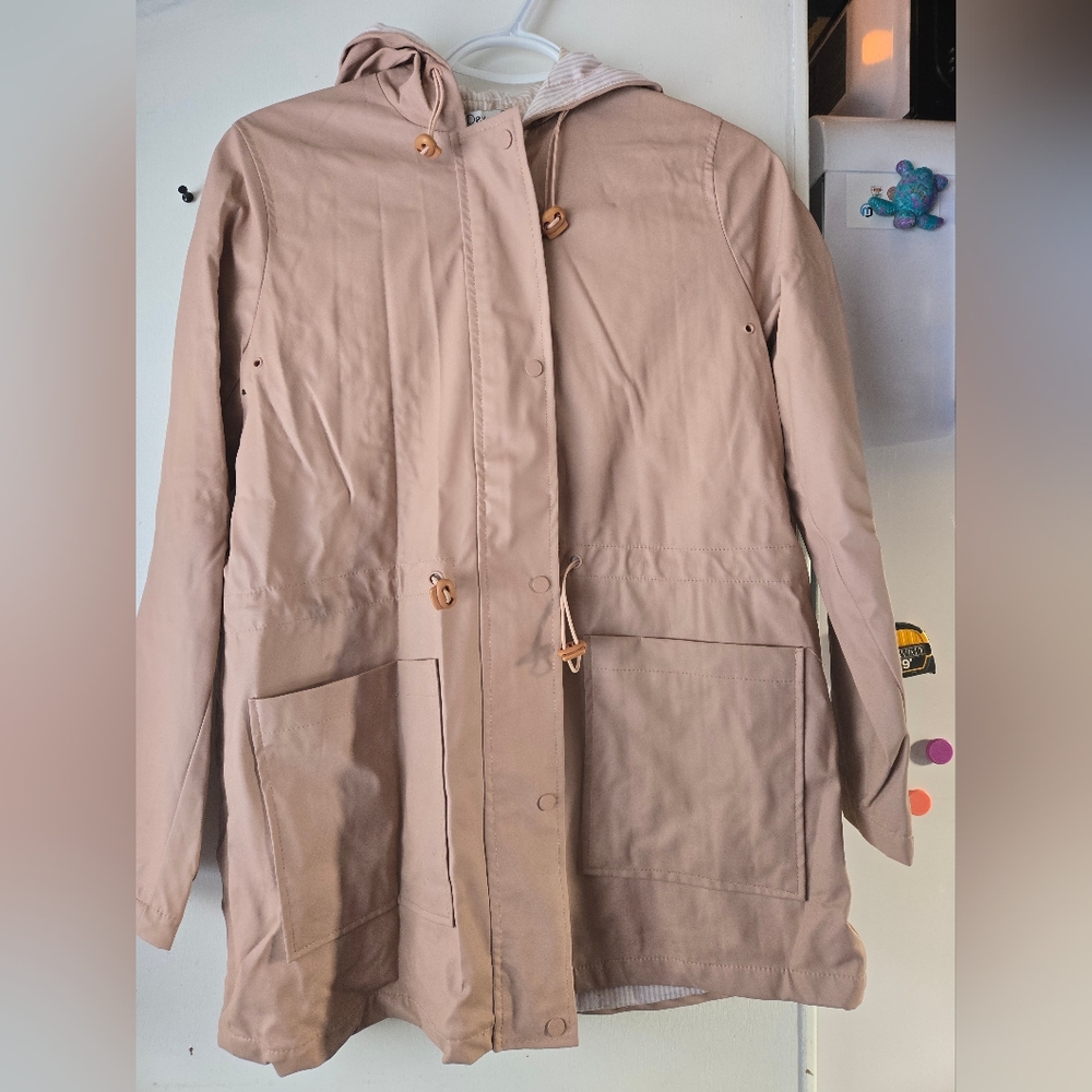 Dex dusty rose pink rain jacket